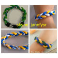 Rock style elastic braided bracelet